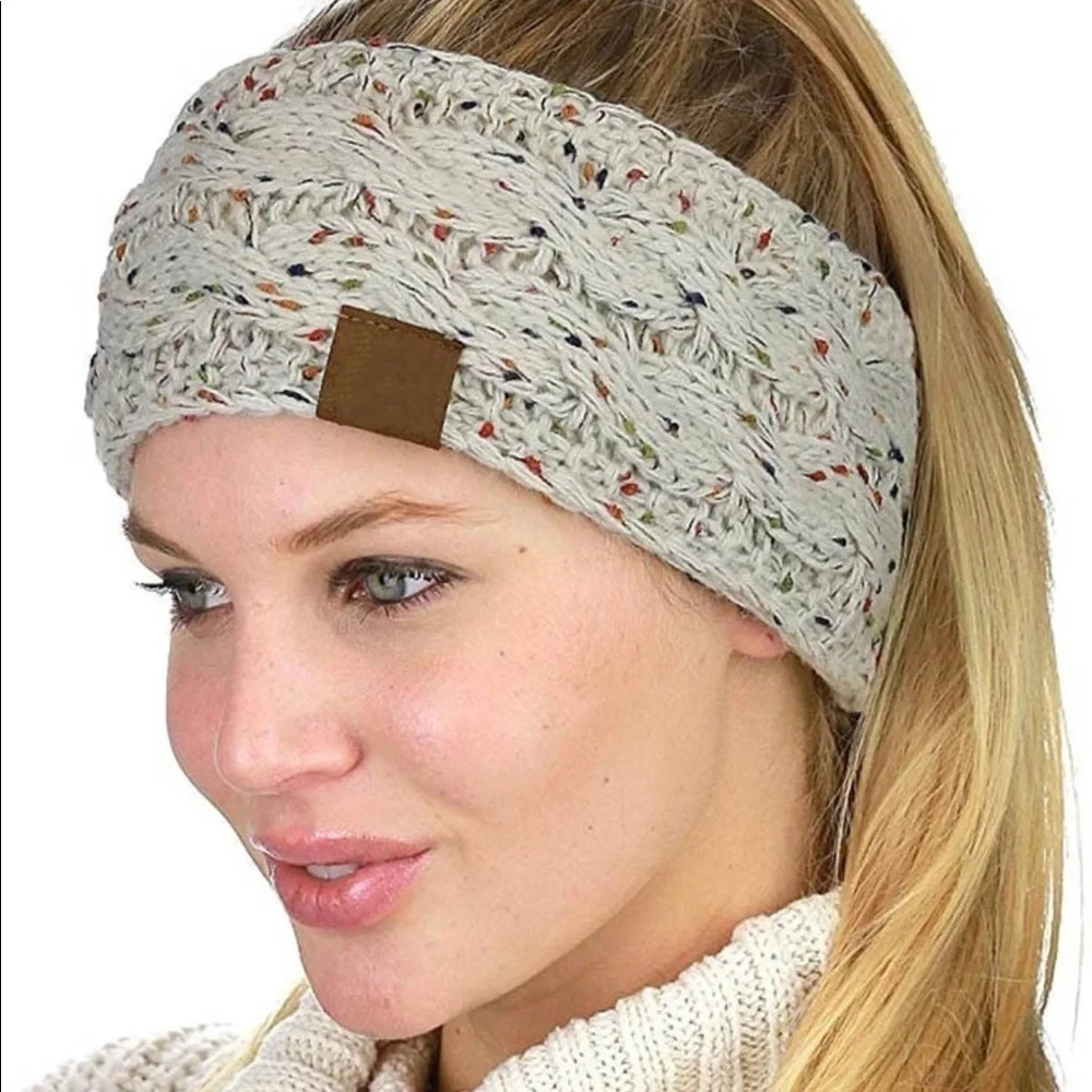 Knit Crochet Headwrap 4 Colors